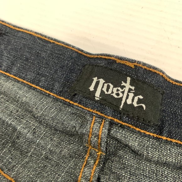 Nostic Mens Jeans Size 48 X 33 Factory Fading Back Pocket Stitching Straight Leg - Picture 3 of 11